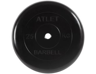 Диск обрезиненный Barbell Atlet, d=31мм, вес 25 кг