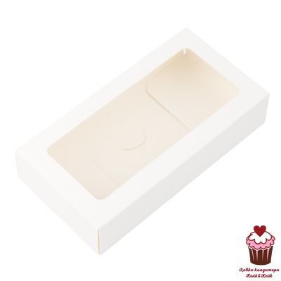 Коробка-конверт под дубайский шоколад Белая 17,5х9х3,5 см