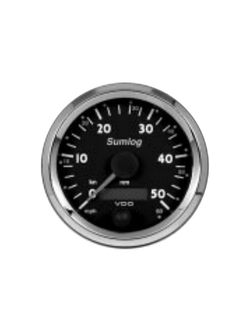 Лаг VDO Marine Ocean Line N01 100 848 50 узлов 12/24 В с хромированным индикатором 85 мм