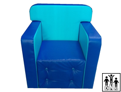 Детское игровое кресло "Комфорт" синий / голубой