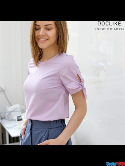 БЛУЗА DOCLIKE DL417 Лиловая