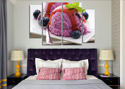 Модульная картина "Нежный десерт"