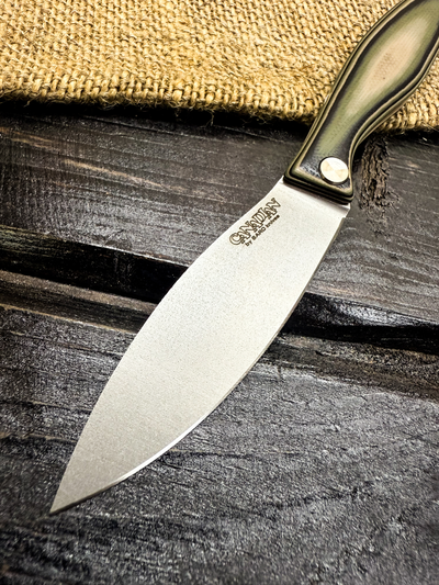 Фрикционный складной нож Канадец Малый сталь ELMAX, рукоять G10 тайга