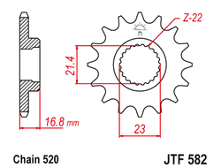 Звезда ведущая JT JTF582.16 (JTF582-16) (F582-16)