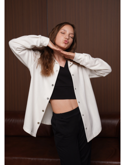 Рубашка трикотажная на кнопках