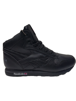 Кроссовки Reebok Classic Mid черные зимние с мехом