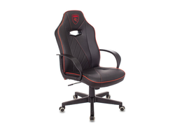 Кресло компьютерное Zombie VIKING XS, экокожа, черное/красное