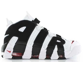 Nike Air More Uptempo 96 Белые с черными буквами