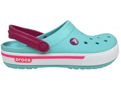 CROCS CROCBAND II CLOG ГОЛУБЫЕ С РОЗОВЫМ