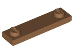 Plate, Modified 1 x 4 with 2 Studs with Groove, Medium Nougat (41740 / 6257605)