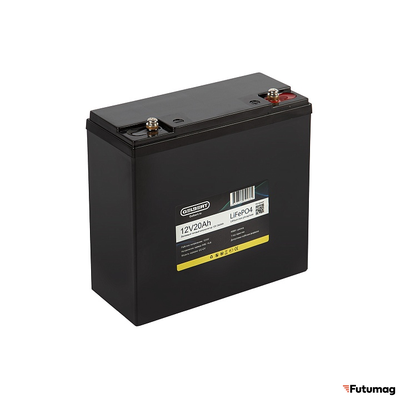 Литиевый тяговый аккумулятор Gelbert LiFePO4 (12V/20Ah/20A/240Wh)