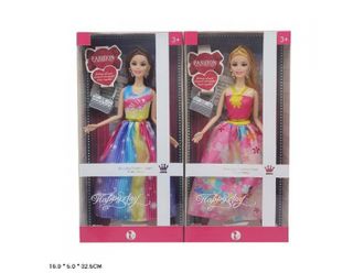 6982690436731	Кукла типа Барби арт. №ZR 682 B,  (шарнирная) с сумочкой в коробке (2 вида). 32см.