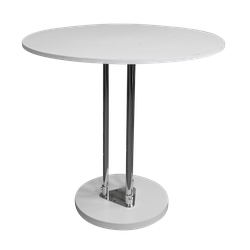 Круглый обеденный стол с ЛДСП столешницей и металлическим основанием