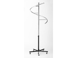 ST307 Вешало напольное для одежды на колесах "Спираль" цвет: черный-хром