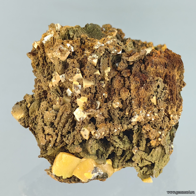 Вульфенит, миметит, лимонит. Мексика. 73*55*30мм