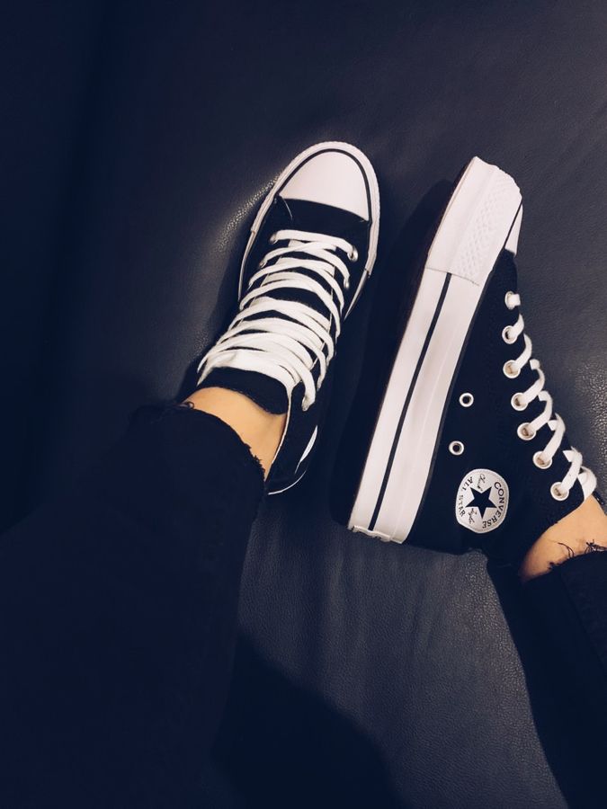 560845C Кеды Converse All Star Lift высокие черные на платформе по супер цене