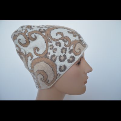 Vizio шапка 1686 CY бело коричневая