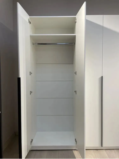 ШК 5 800 шкаф двустворчатый распашной Белый текстурный