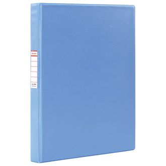 Папка на 2 кольцах BRAUBERG, картон/ПВХ, 35 мм, голубая, до 180 листов (удвоенный срок службы), 228384