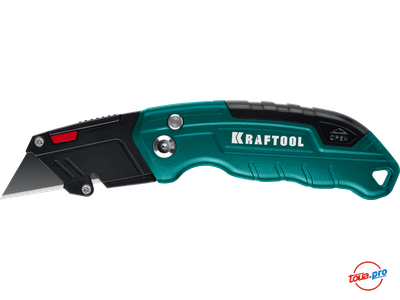 Складной металлический универсальный нож Kraftool 09242