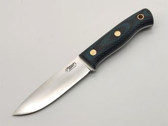Нож Ягд линза сталь N690 чёрно-синяя микарта