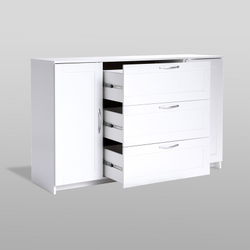 Сириус Тумба 2 двери и 3 ящика 1560х946х412 белый