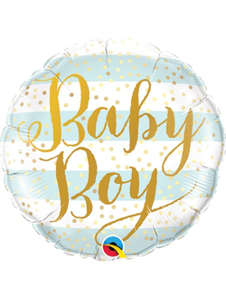 Круг Baby Boy полосы голубые 18»/46см