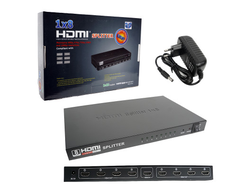 Разветлитель H139 HDMI Splitter 1x8 port (Black)