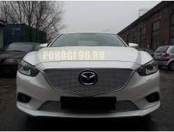 Защита радиатора Mazda 6 2012-2015 chrome верх PREMIUM