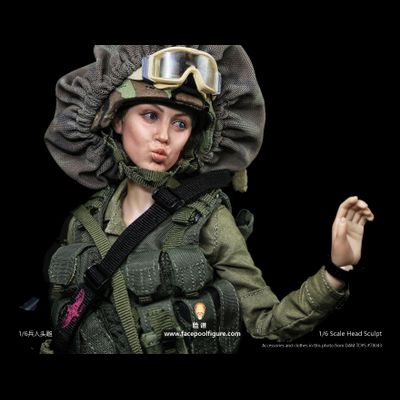 Эмоциональная женская голова (скульпт) 1/6 - Female Head Sculpt with Expression (FP-H-003) - Facepool