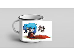 Кружки металлические эмалированные Sally Face, Салли Фейс