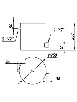 Регулятор уровня воды из нерж.стали Акватехника, 1 1/2" внутр. - 1/2" наруж.