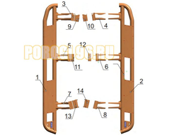 Крепеж порогов Volkswagen Amarok
