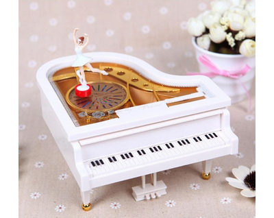 Музыкальная шкатулка Рояль с танцующей балериной, 16х15х9 см