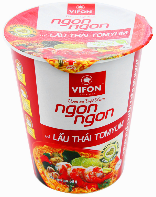 ЛАПША со вкусом супа "ТОМ ЯМ" ngon ngon от VIFON 60 г (Вьетнам)