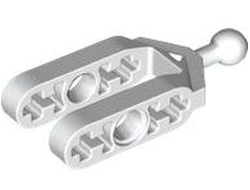 Technic, Steering Knuckle Arm with Tow Ball, White (6572 / 4183315 / 6063776 / 65721)