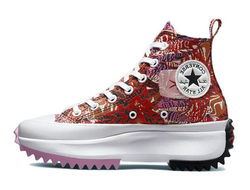 Кеды Converse Run Star Hike High Top красные с принтом высокие