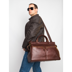 Кожаный саквояж Veano Premium brown (арт. 4004-53)