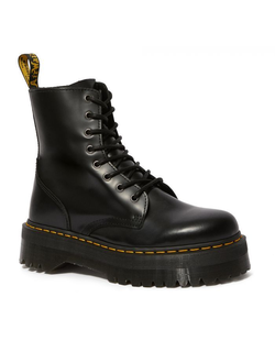 БОТИНКИ DR. MARTENS (ДОКТОР МАРТИНС) ЧЕРНЫЕ НА ВЫСОКОЙ ПОДОШВЕ