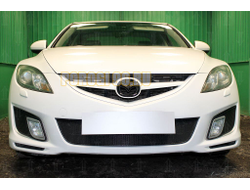 Защита радиатора Mazda 6 II (GH) 2007-2010 (Спорт) black PREMIUM