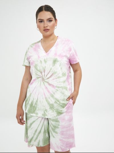 Топ трикотажный розовый