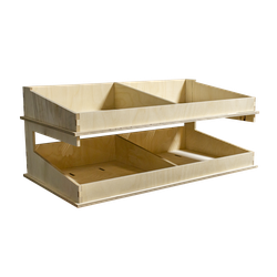 (МКФ1000) Мебель-конструктор из фанеры двойная полка "Дуо"