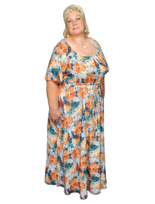 Летнее платье из тонкой вискозы Арт. 2206 (Цвет терракотовый) Размеры 50-84