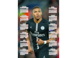 Календарь настенный Kylian Mbappe Lottin, Килиан Мбаппе Лоттен №12