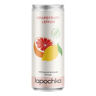 Натуральный лимонад "Grapefruit+Lemon", 0,33л, (Lapochka)