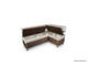 Кухонный угловой диван "Форум-4", Коричневый/Слоновая кость Правый