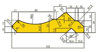 Комплект ножей для профильной обработки 61