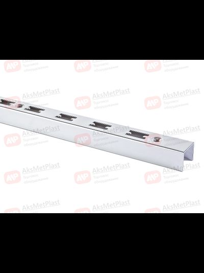 2200 Профиль "П"-образный перфорированный Canalina/Global хром 50х50 L=2400 мм шаг 50 мм W30.5xH23xL2400мм толщина стенки 1.2мм