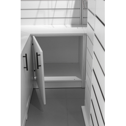 (ЭИАС1100) Стенд со слотпанелью, с тумбой. (левый/правый)