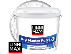Штукатурка структурная декоративная акриловая LINNIMAX Acryl Master Putz K20 Бесцветная база 3 Короед 2 мм 25 кг